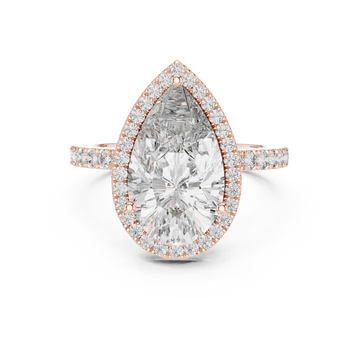 Timeless Elegance: The Pear-Cut Halo Ring You’ve Been Dreaming Of